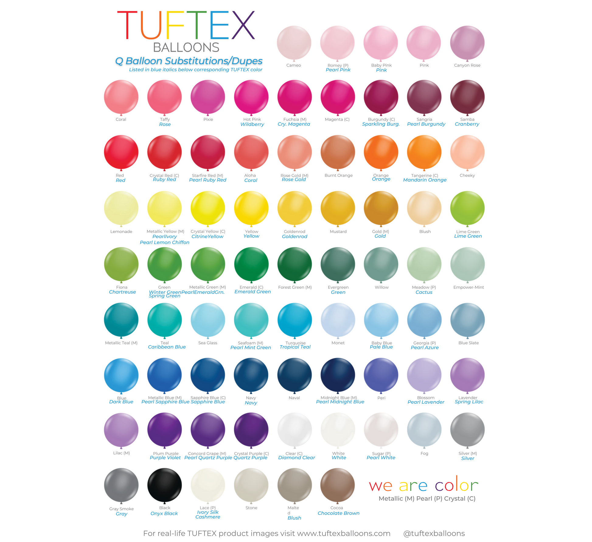 Tuftex Metallic Balloons